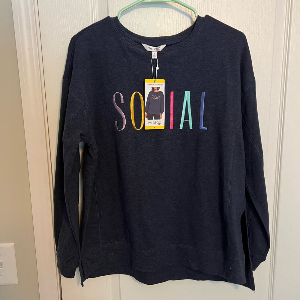 Wildfox Sweatshirt - Medium 
Embroidered “SOCIAL”